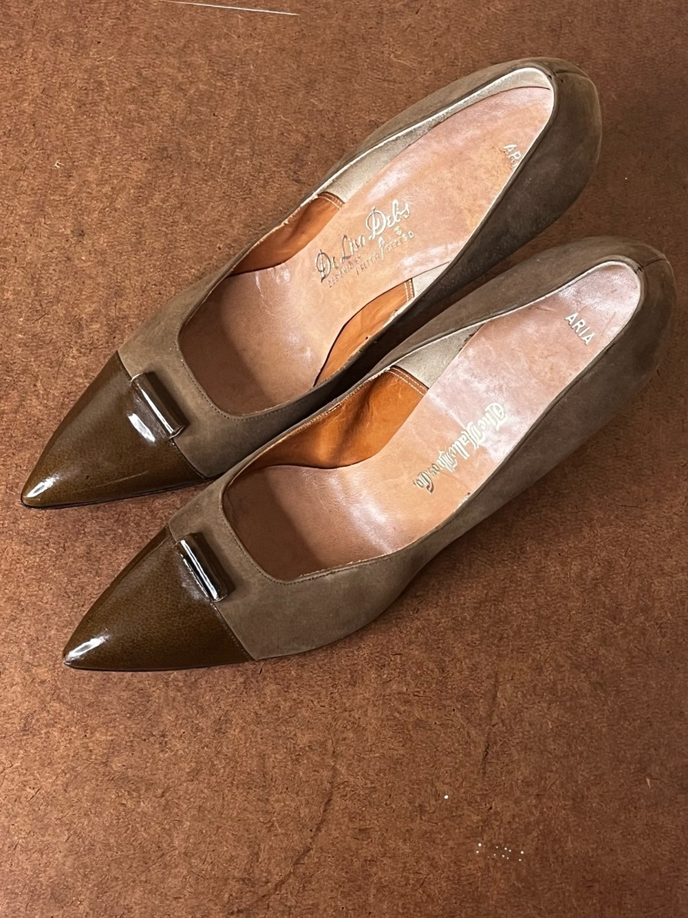 VTG De Liso Debs Palter De Liso Women’s Taupe Suede Pointed Pumps Size 9(4A)
